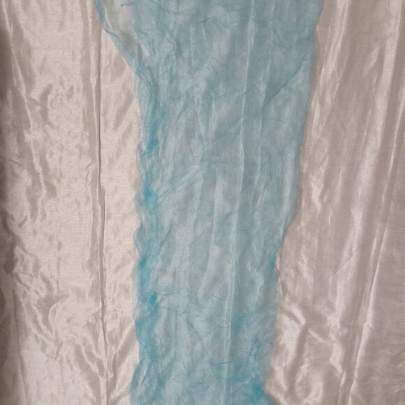 Turquoise and Fuchsia light sheer material - Picture 1 of 5